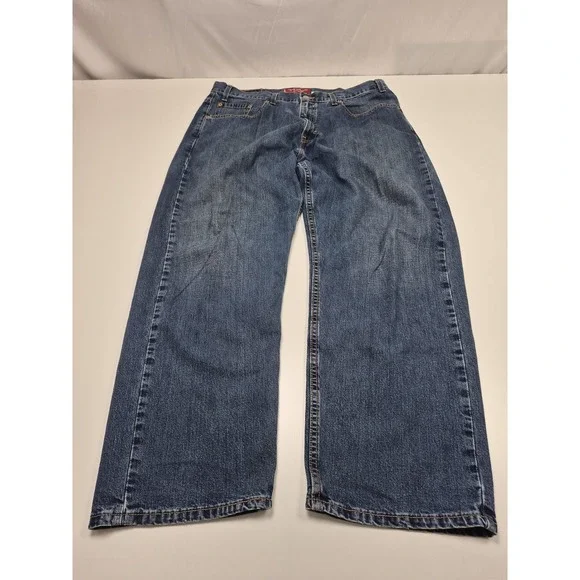 VTG Levis 569 Loose Straight Jeans Mens 38x30 Medium Blue Denim Loose Fit USA