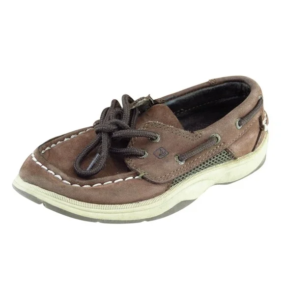 Sperry‎ Top-Sider Toddler Boys 11 Medium Brown Boat Shoe Leather Interpid