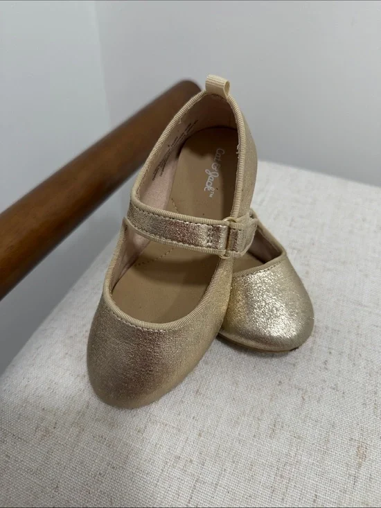 Cat & Jack Metallic Gold Mary Jane Flats for Kids