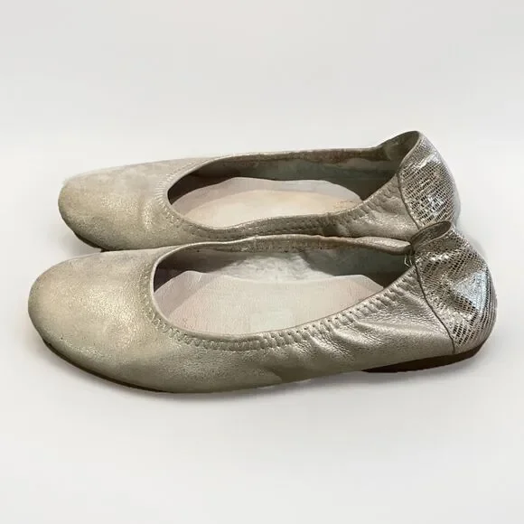 Geppetto's Gold Ballet Flats Girls Size EU 31 US 13-13.5 Handmade in Spain