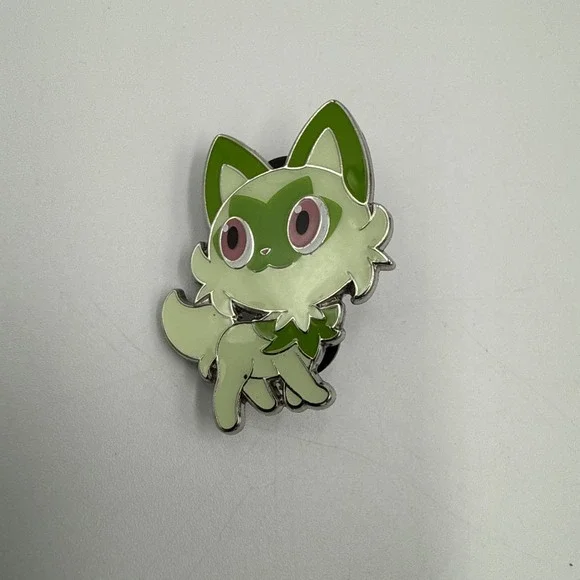 Pokémon Official Trading Pin Scarlet & Violet Starter Sprigatito Green Cat Trade