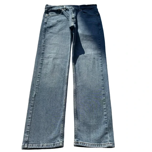 Levi’s 505 Denim Jeans Men's 32x30 Regular Fit Blue Straight Leg Fade Whiskering