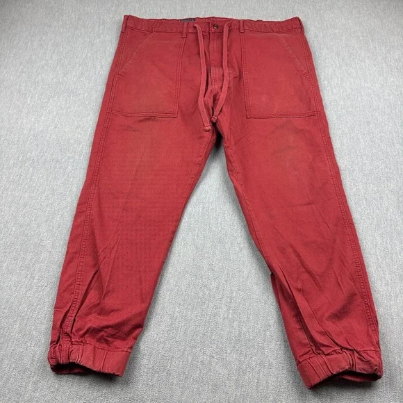 Levis Pants Mens 38x30 Red‎ Jogger Two Horse Tapered Workwear Canvas Classic