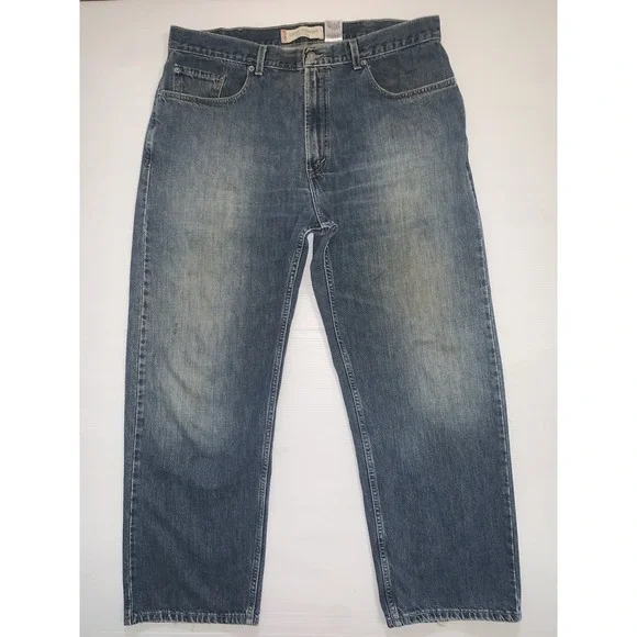 Levi's 569 Loose Straight Jeans Mens 38x32 Blue Y2K Denim Classic Medium Wash