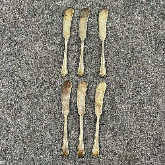 Vintage Oneida Community Par Plate Vernon Ashley Flat Butter Spreaders Lot 6