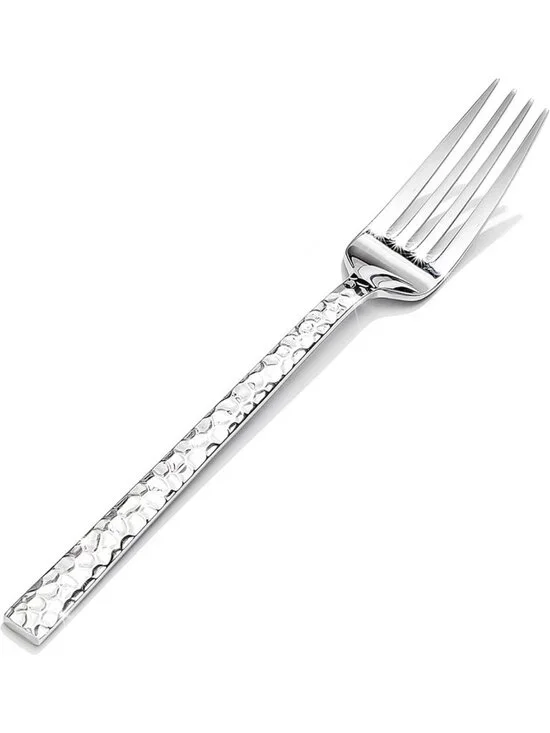 12-Piece Hammered Stainless Steel Dinner Forks Set, Food Grade, Dishwasher Safe