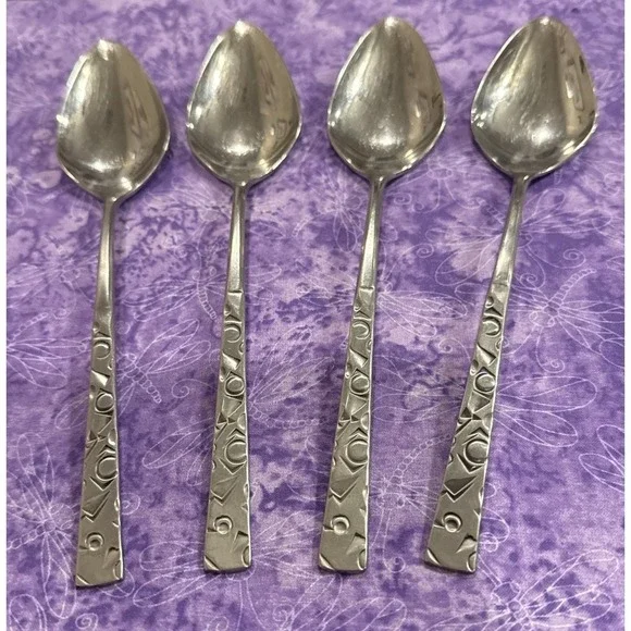 Navaho Rogers Bros.‎ 1847 Serving Spoon Spoons Stainless Steel Set Of 4 Vintage