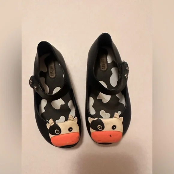 Mini Melissa Cow Mary Janes (Left Is Missing Horn)