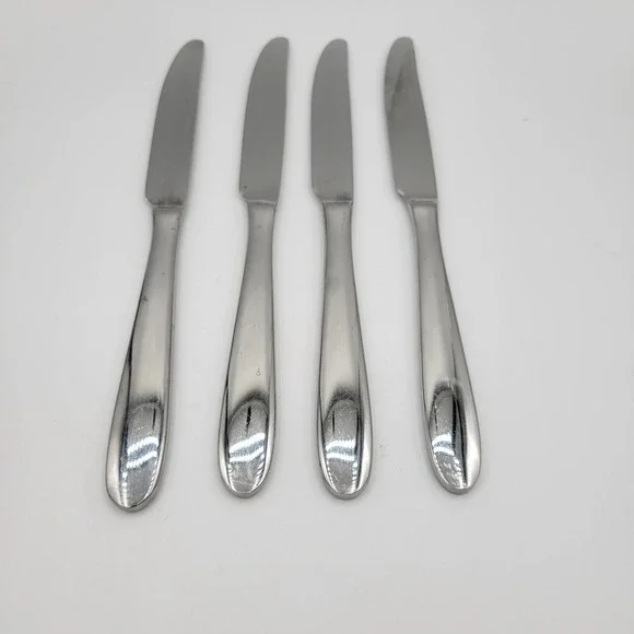 Oneida Eve‎ Dinner Knives Set Of Four Stainless Steel Replacement Flatware