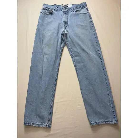 Mens Levi’s 550 Relaxed Fit 34x32 Light Wash Denim‎ Jeans Classic