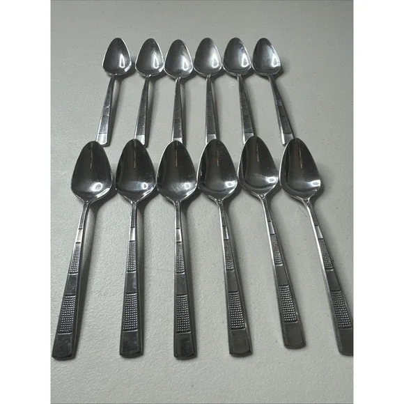 10‎ Vintage Nirzanna By Stanley Robert's Stainless Teaspoons Flatware Japan