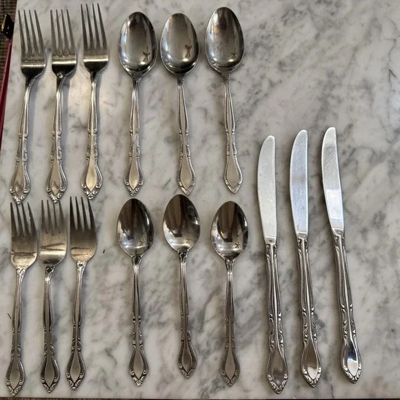 Stanley‎ Roberts Rogers Co Stainless Korea Auberge 3 Piece Place Setting (15)