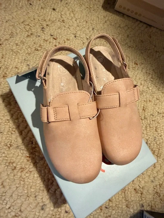 Cat & Jack Size 10 Girls' Light Pink Slingback‎ Mary Jane Shoes NWT