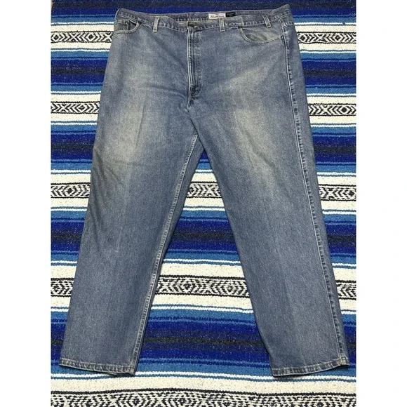 Vintage 540 Bronze Copper Brown Tab Levi's Jeans 48 x 34 Relaxed Fitlue Denim