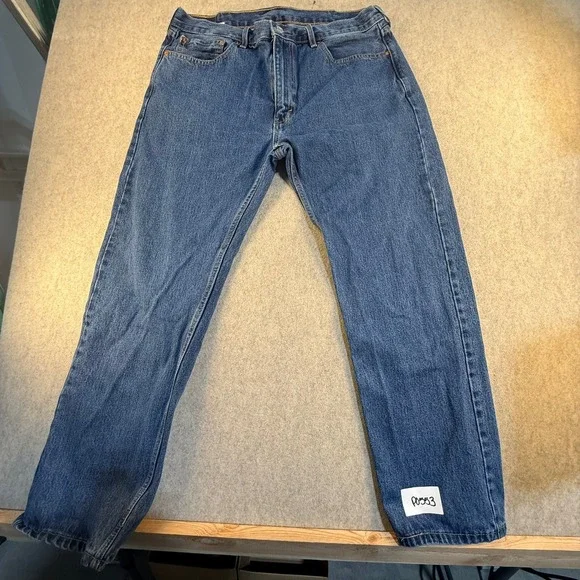 Levis 505 Regular Fit Straight Leg Blue Denim Jeans Mens W38 L32 00505-4891