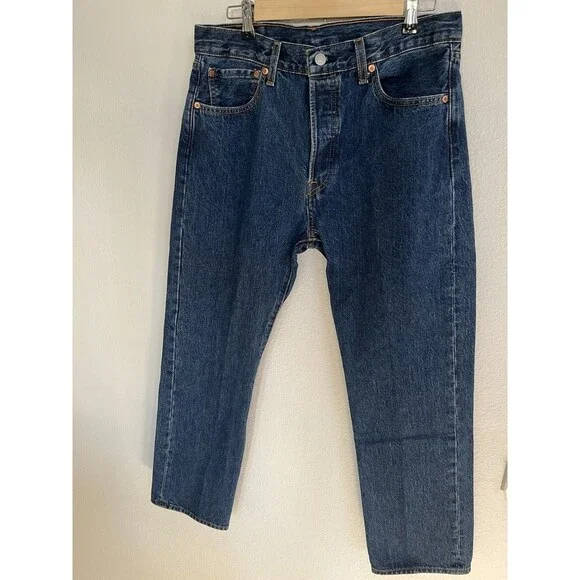 Levis 501 Men’s Original Fit Jeans Straight Leg Button Fly 33x30 Blue Timeless