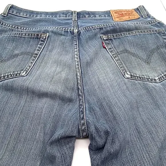 Levi's 559 Relaxed Straight Denim Jeans Men’s Size 36x32 Medium Wash Distressed