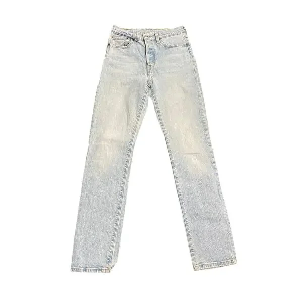 VTG Levi's 501 Button Fly Straight Denim Jeans Size 27X32 Streetwear Classic 90s