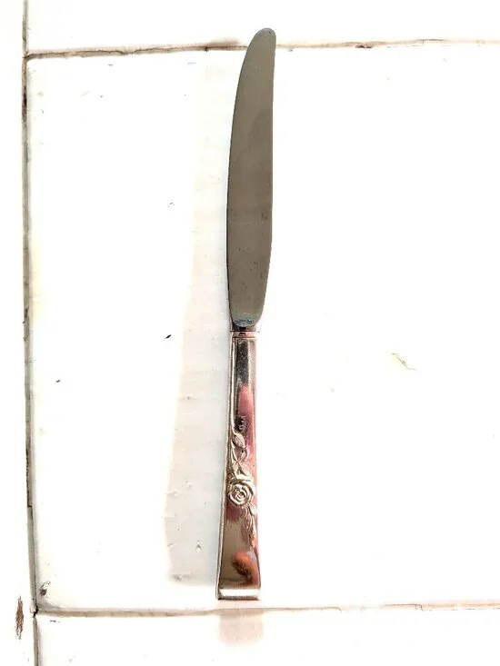 VTG Reed & Barton Classic Rose Sterling Silver Dinner Knife Antique Sterling