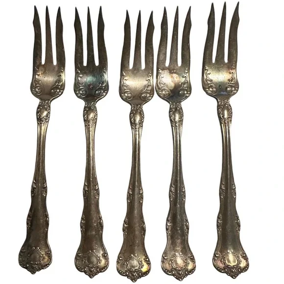 Vintage Roger's Fork, set of 5. Silver Plated