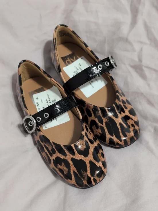 DV by Dolce Vita Leopard Print Mary Janes with Black Strap
