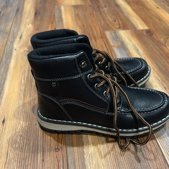 Boys Black Leather Boots