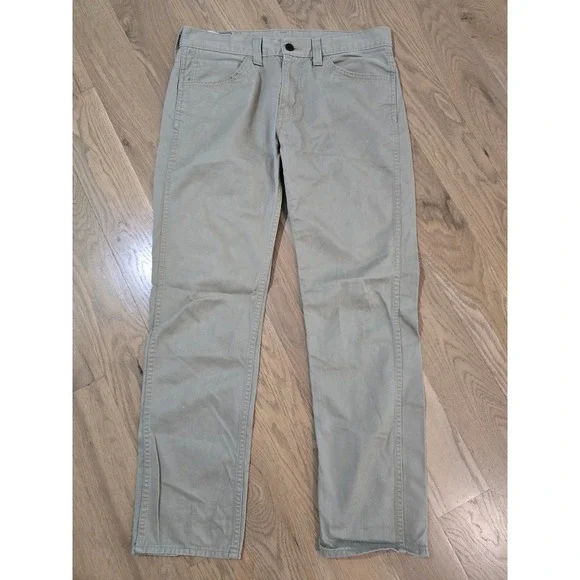 Levi Strauss 511 Slim Fit Chino Pants Mens 32x30 Khaki Tan Cotton Trousers