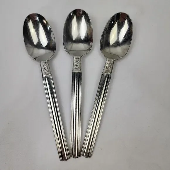 3 Pfaltzgraff Crossroads Stainless Steel Tablespoons 7