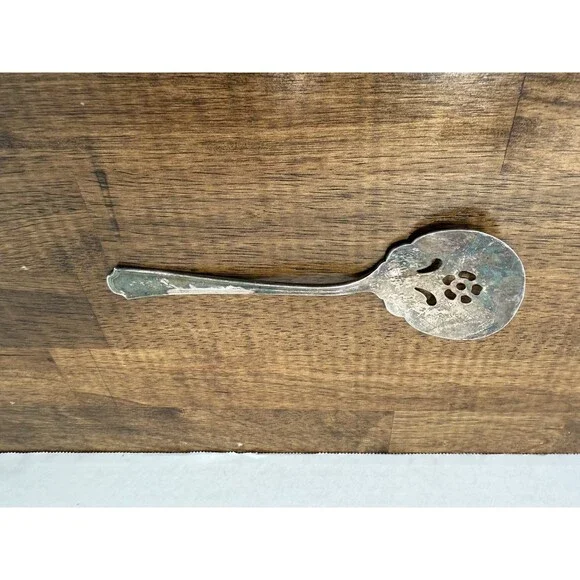 Grand Renaissance Silver Plated Pierced Serving Slotted Spoon, 1 Piece