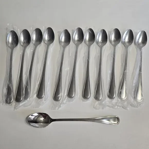 NIP TOWLE STRATFORD Stainless Flatware 12 Twelve TEA SPOONS Glossy