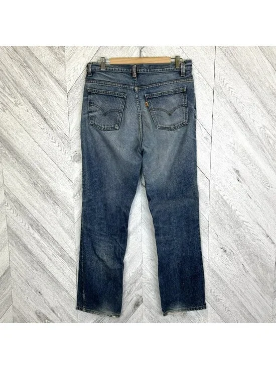 VTG  1987 Levis 619 Orange Tab Jeans Mens Size 34x32 Distressed Thrashed Grunge
