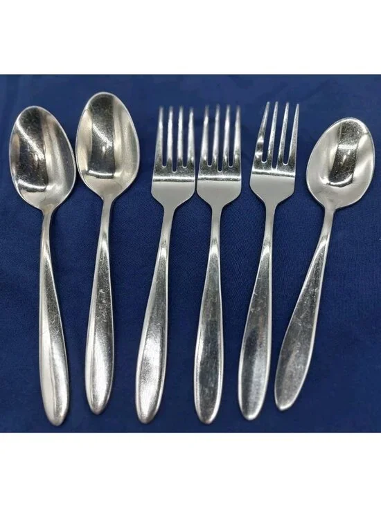 Oneida Taylor Everyday Flatware 2 Dinner 1 Soup 3 Forks Spoons Set Of 6