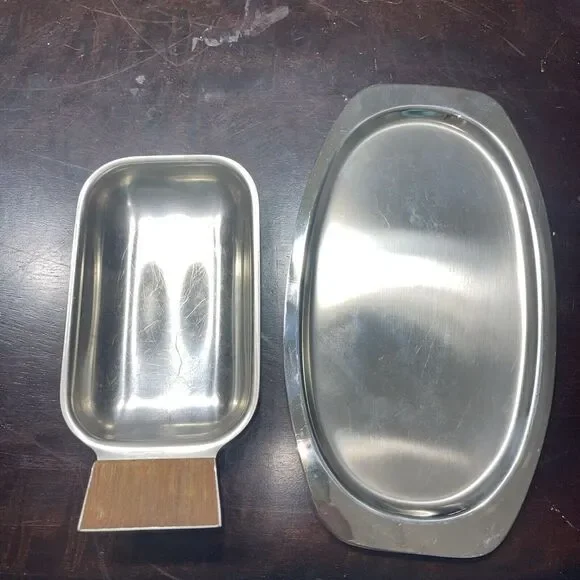 Divided Stainless Steel Tray Denmark  Approx 9X 5