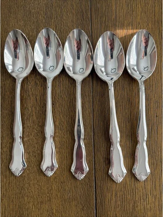 Wallace Deep Silver Centennial Silverplate Soup Spoons - Set of 4