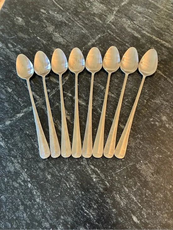 International Stainless Gran Royal Flatware Iced Tea Spoons Lot Of 8