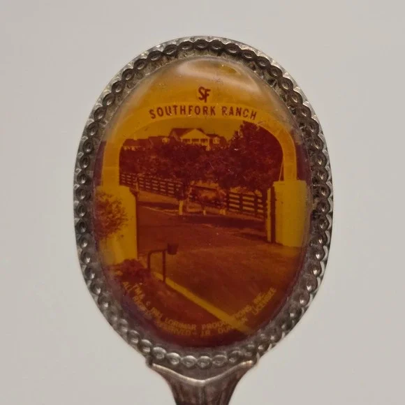 Exquisite Vintage 1981 Southfork‎ Ranch Dallas Show Silver Plated Spoon UK Made