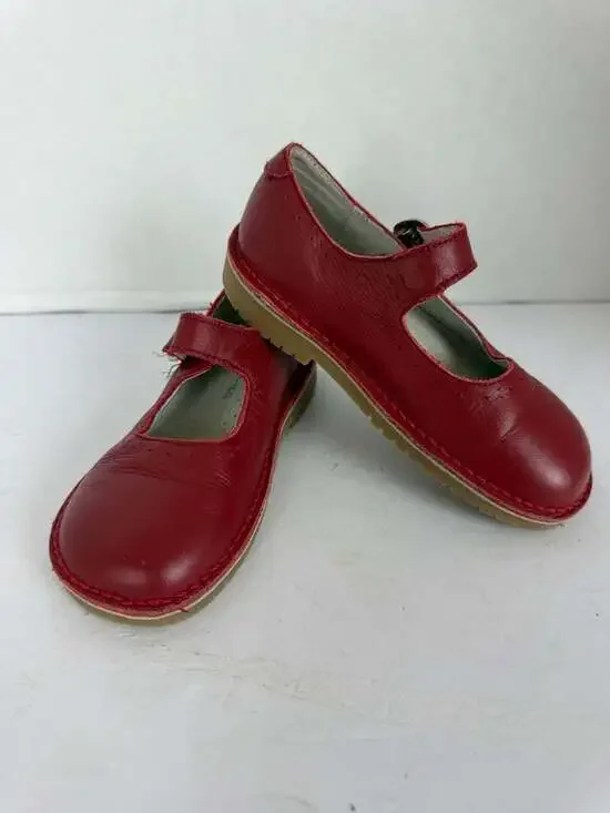 Nina Kids Red Leather Mary Jane Shoes Size 9M