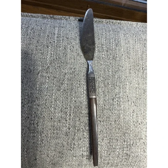 Interpur Stainless Steel Butter Spreader Knife Japan‎ Wood Handle MCM Vintage