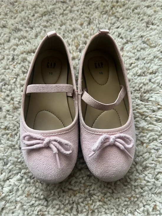 GAP Girls Light Pink Bow Mary Jane Flats
