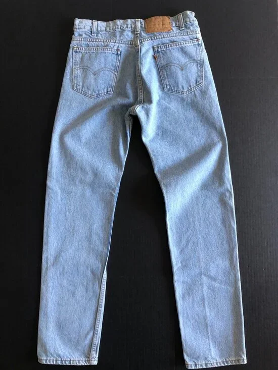VTG Men Levis Blue Denim 505 Orange Tab Straight Leg USA 1992 32x32