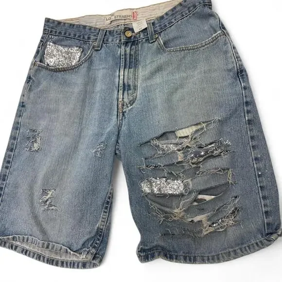 Levis blue denim shorts