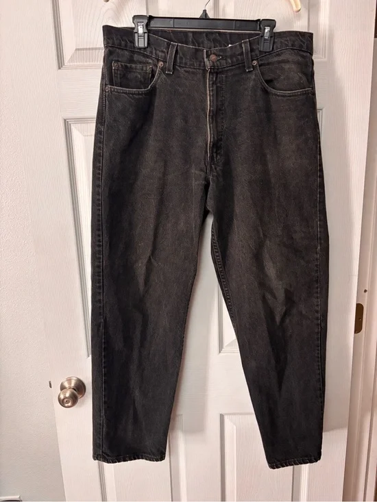 Levi's 554 Vintage Jeans Black 36x30 Made in the USA Y2K Straight Leg