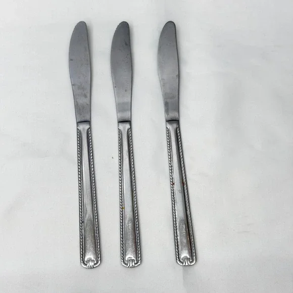3 rogers stainless steel table‎ knives