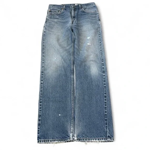 Vintage Levi's 505 Regular Fit Distressed Blue Jeans Men's 34x33 Grunge Y2K VTG