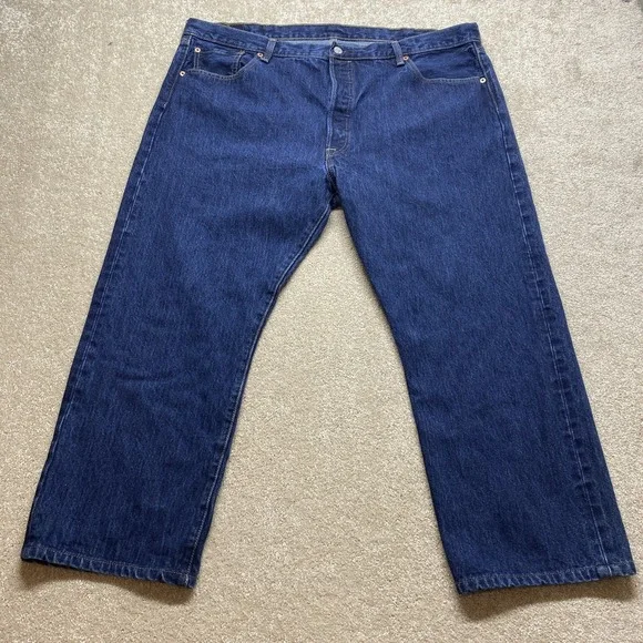 Levis 501 Jeans Mens 42x26‎ Button Fly Straight Leg Denim Classic