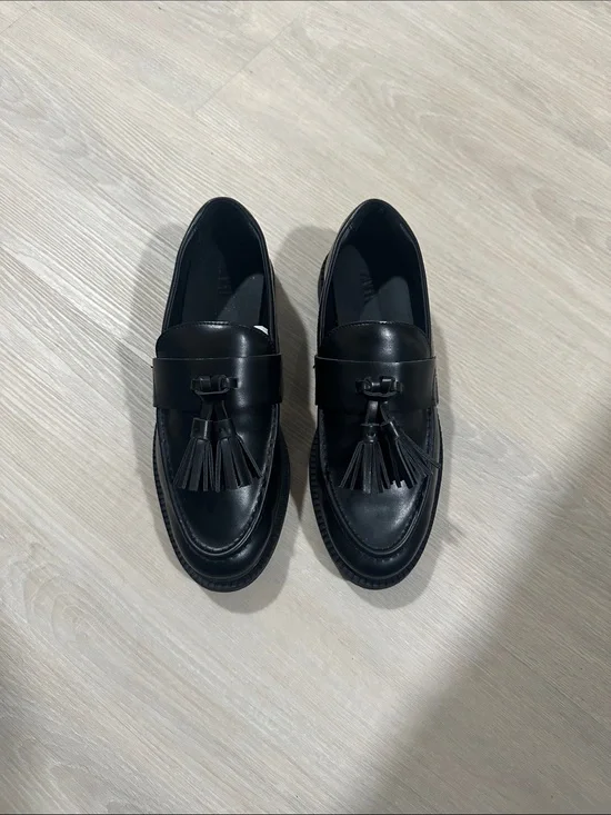 Zara Black Kids Tassel Loafers