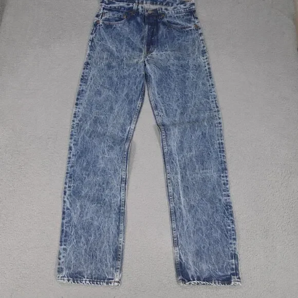 Vtg 80's Levi’s 501 Preshrunk Jeans USA Deadstock NWT 32x34 Button Fly Acid Wash
