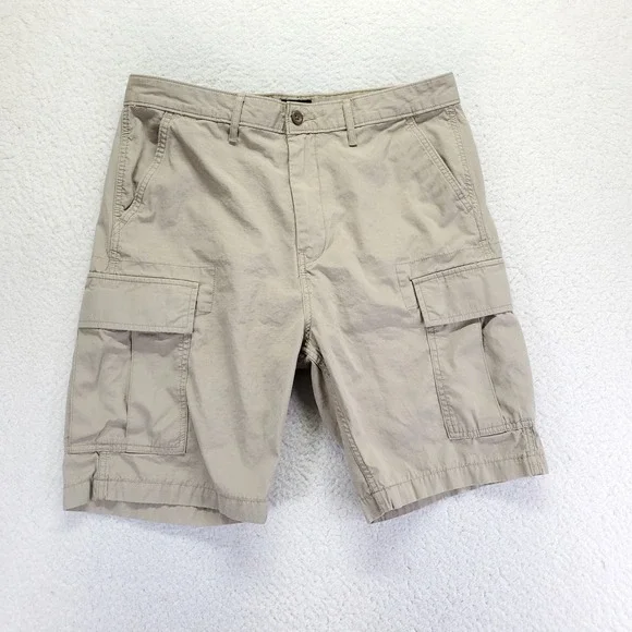 Levi Strauss & Co Mens 34 Cargo Shorts Tan Khaki Ripstop Cotton 23251-0009