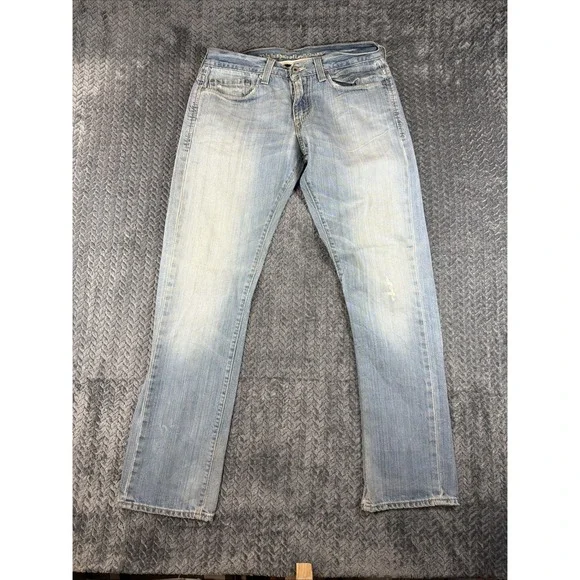 Levis 511 Jeans Mens 33x30 Blue Denim Straight Faded Light Wash Stretch Workwear