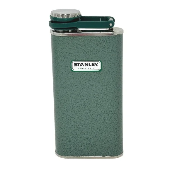 Stanley Classic 8oz Flask Hammertone Green Stainless Steel 20-00812 Heritage